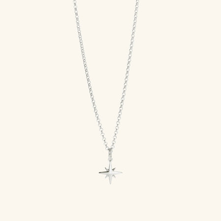 Tiny Star Necklace Silver